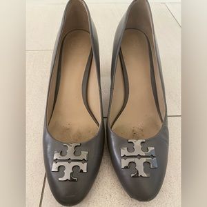 Grey Tory Burch Heels 8.5